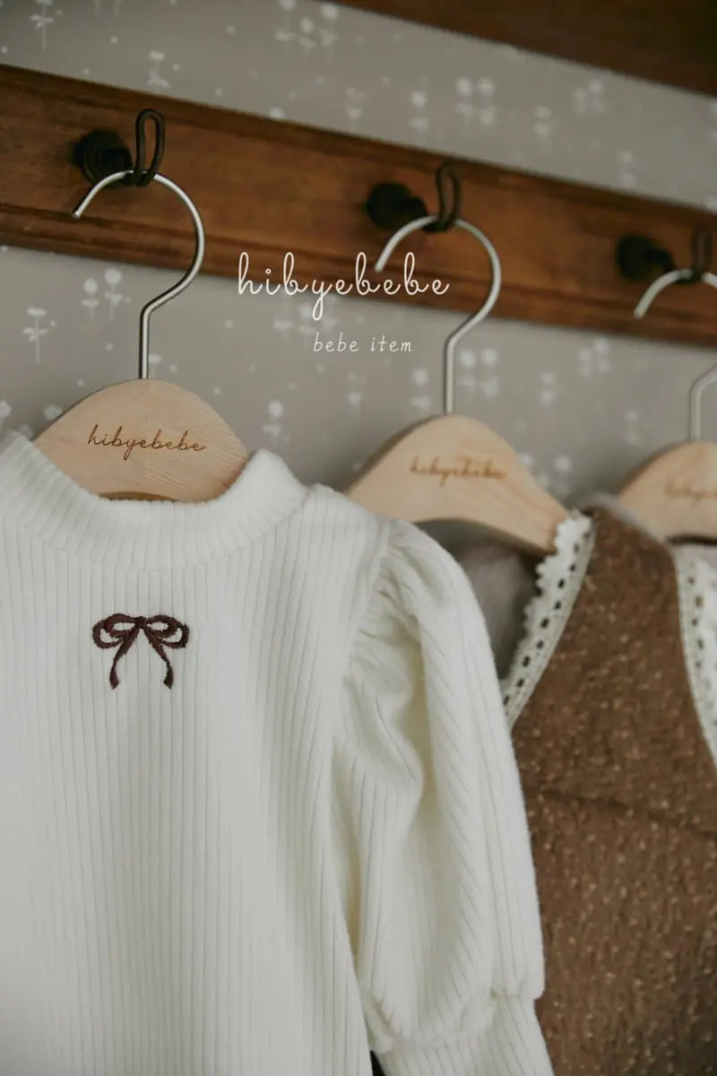 Hi Byebebe - Korean Baby Fashion - #babylifestyle - Ribbon Rib Pugg Tee
