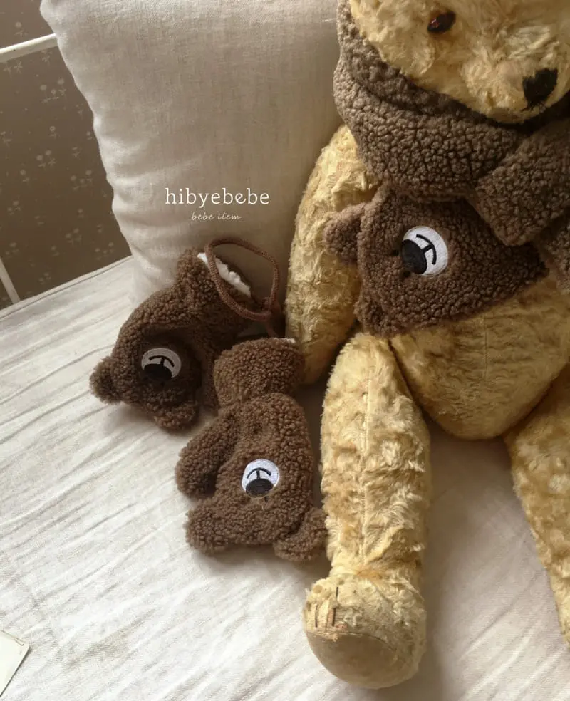 Hi Byebebe - Korean Baby Fashion - #babylifestyle - Aniaml Gloves Muffler Set - 6