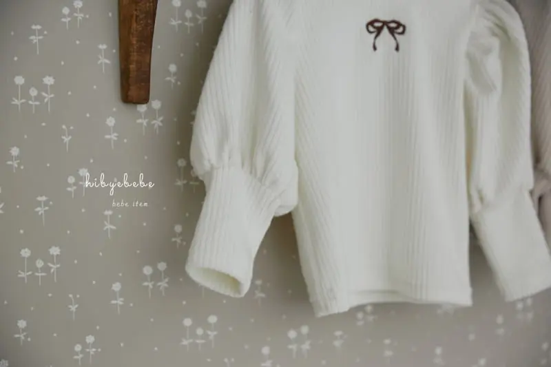 Hi Byebebe - Korean Baby Fashion - #babyoninstagram - Ribbon Rib Pugg Tee - 2
