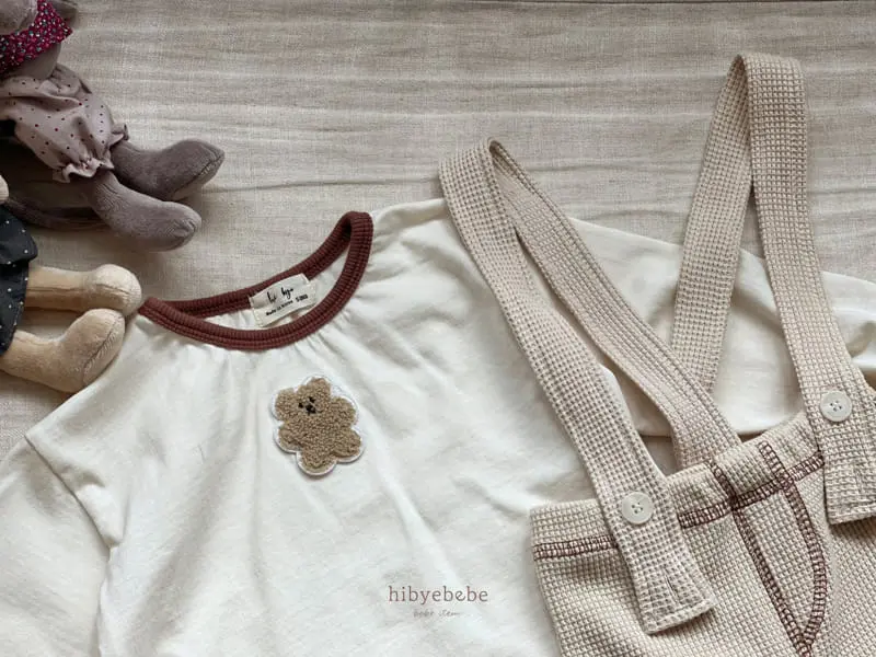 Hi Byebebe - Korean Baby Fashion - #babyoninstagram - Cute Bear Dungarees Top Bottom Set - 8