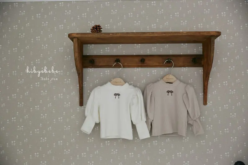 Hi Byebebe - Korean Baby Fashion - #babyootd - Ribbon Rib Pugg Tee - 3