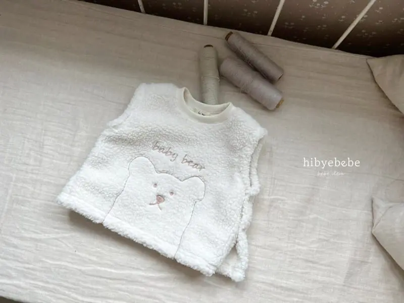 Hi Byebebe - Korean Baby Fashion - #babyootd - Warm Bear Embroidery Vest - 8
