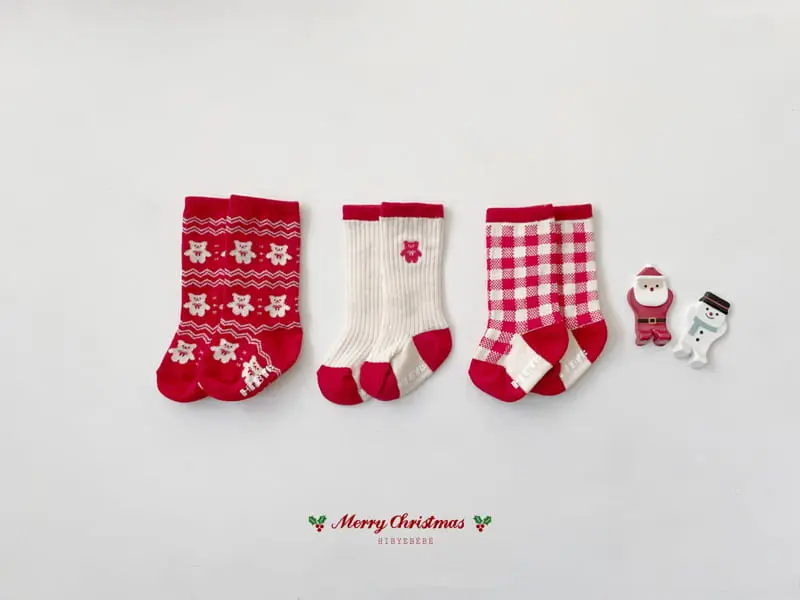 Hi Byebebe - Korean Baby Fashion - #babyoutfit - Christmas Socks Set