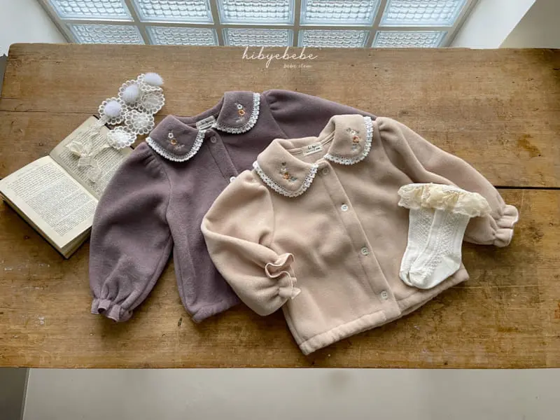 Hi Byebebe - Korean Baby Fashion - #babyoutfit - Flower Embroidery Cardigan