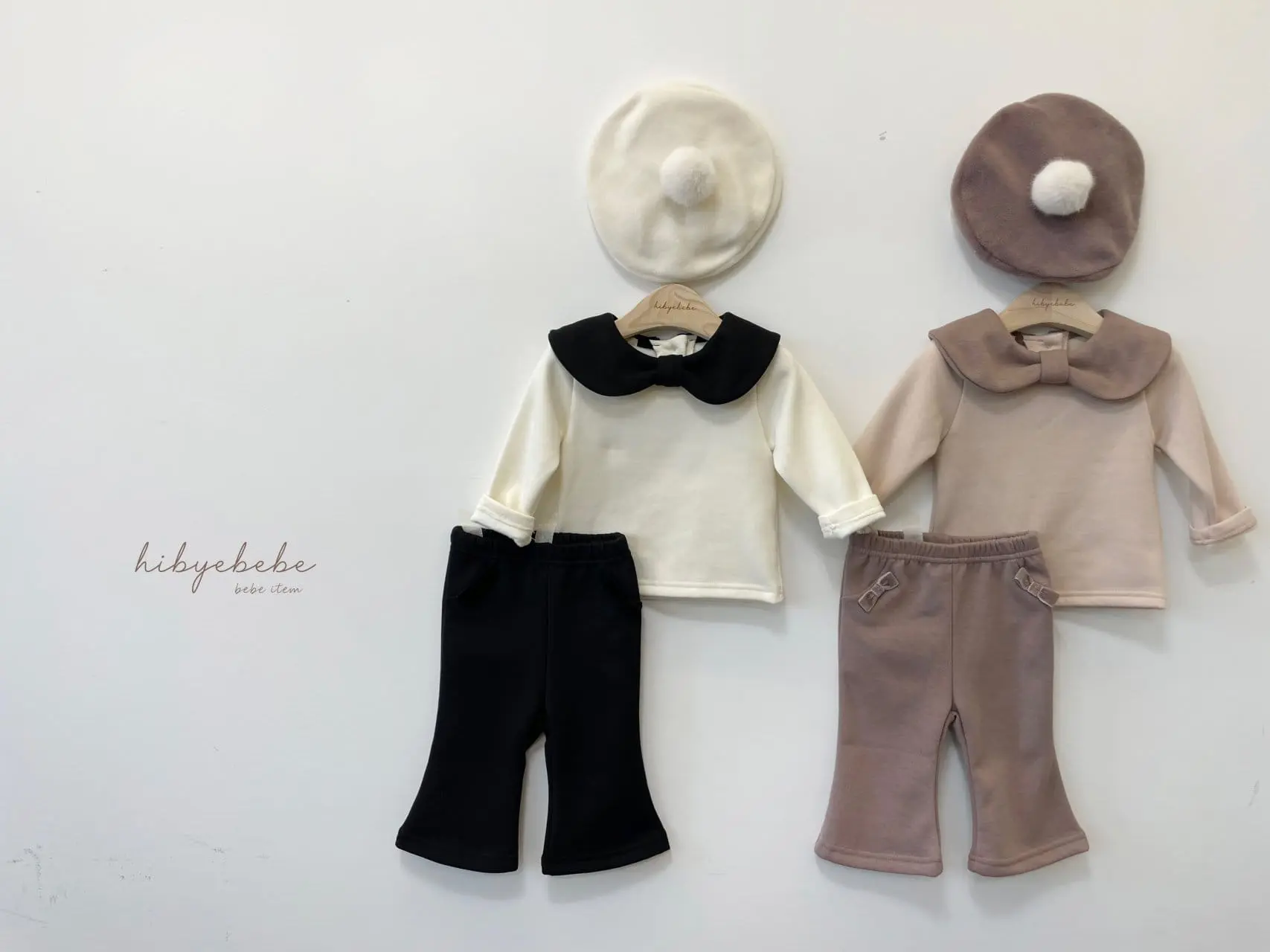 Hi Byebebe - Korean Baby Fashion - #babyoutfit - Ribbon Sera Top Bottom Set - 3
