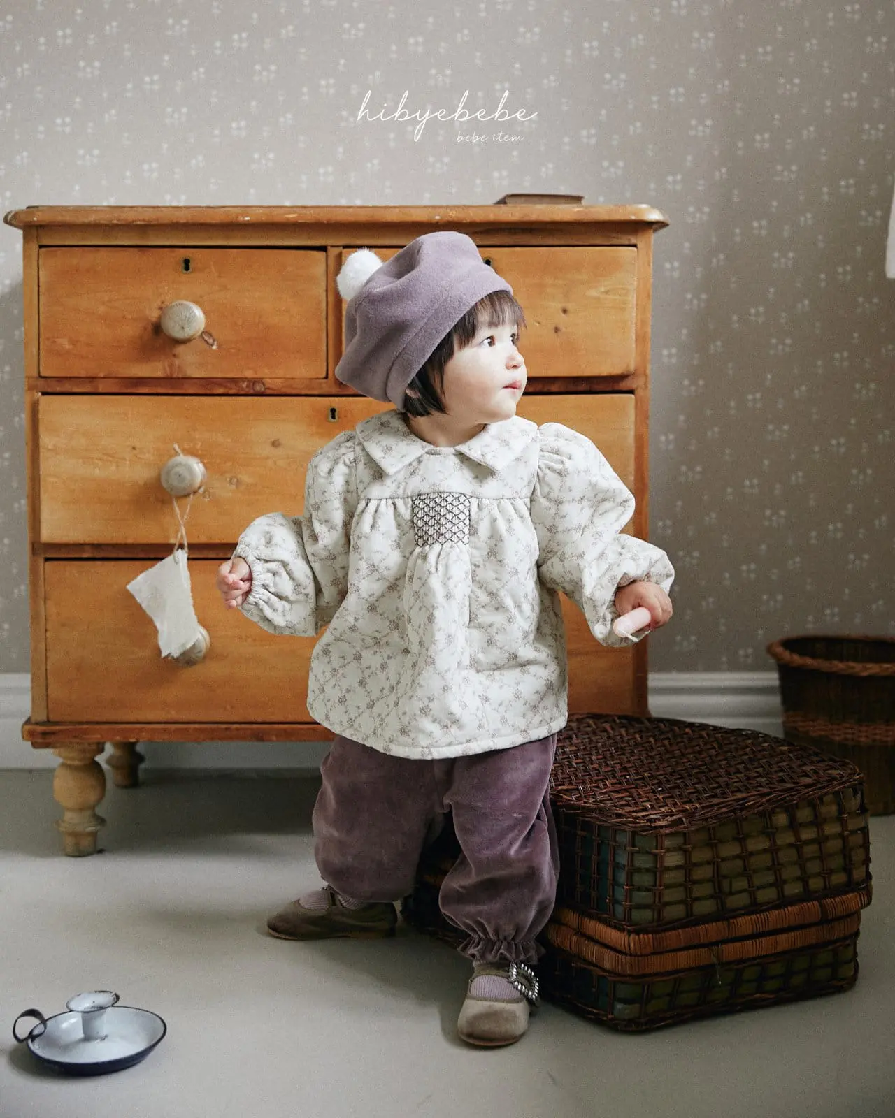 Hi Byebebe - Korean Baby Fashion - #babywear - Urban Smocking Top Bottom Set - 3