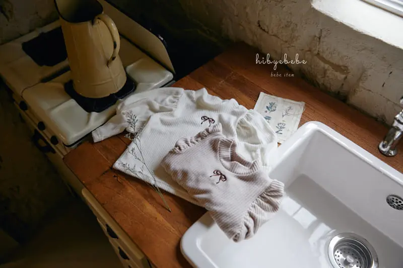 Hi Byebebe - Korean Baby Fashion - #onlinebabyshop - Ribbon Rib Pugg Tee - 8