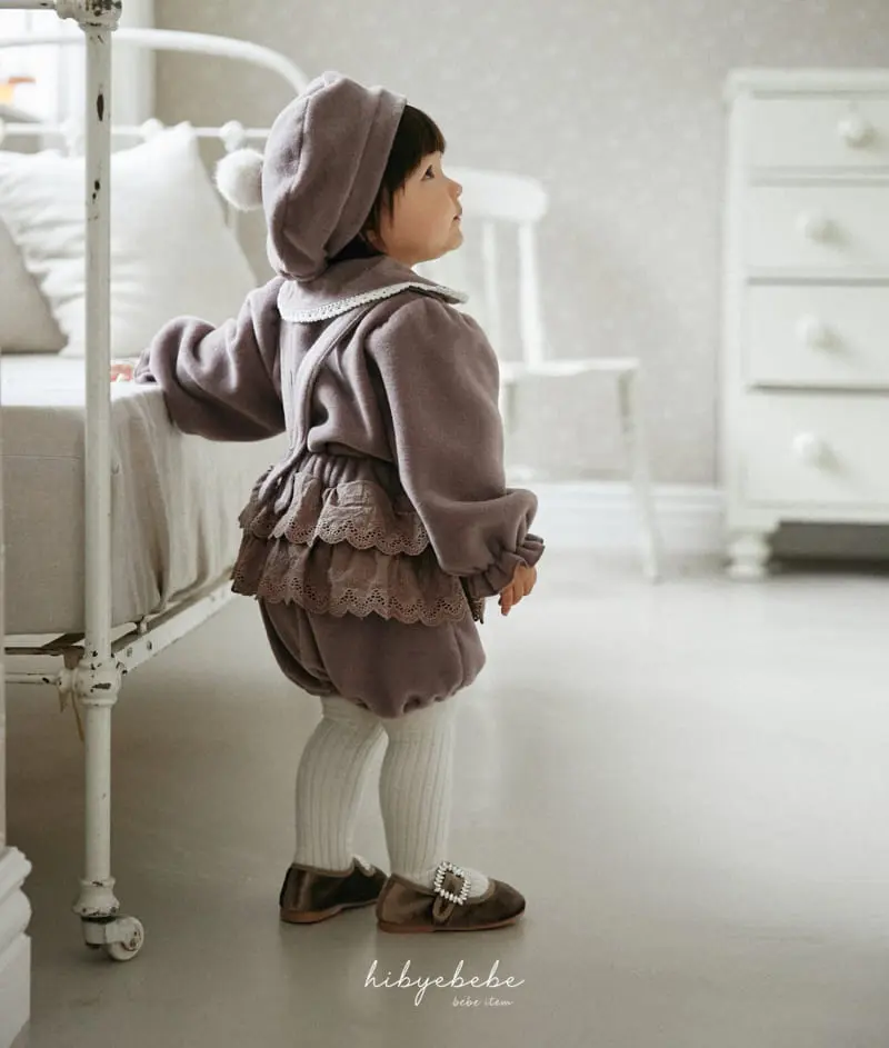 Hi Byebebe - Korean Baby Fashion - #onlinebabyshop - Monte Lace Dungarees Bloomer - 5
