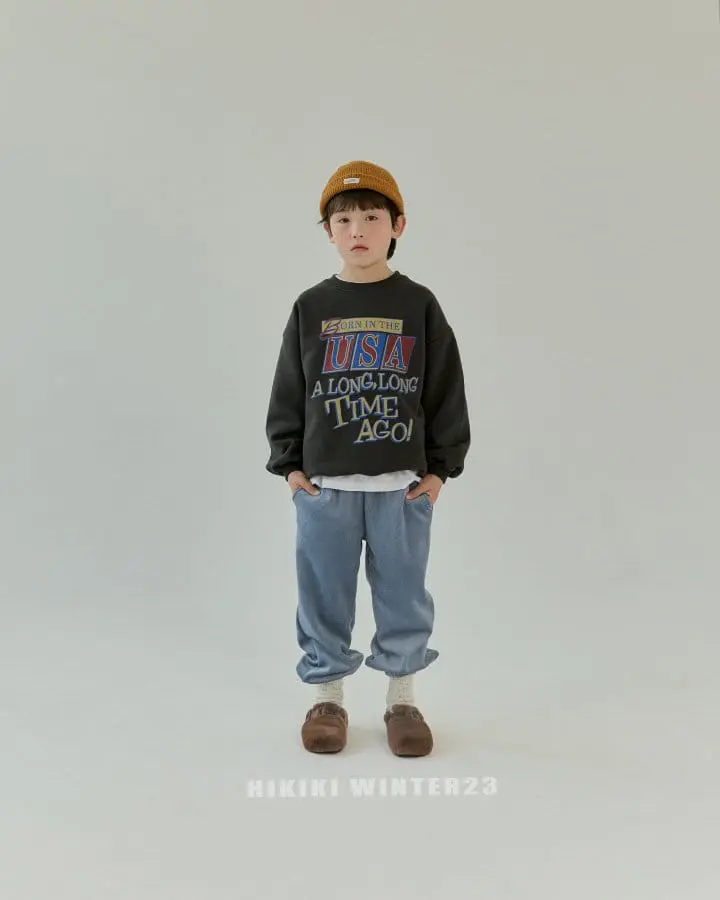Hikiki - Korean Children Fashion - #childofig - Usa Sweatshirt - 2