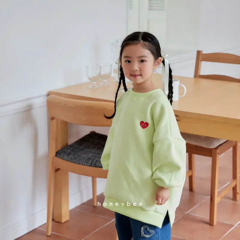 Honeybee - Korean Children Fashion - #Kfashion4kids - Heart Smile Long Tee