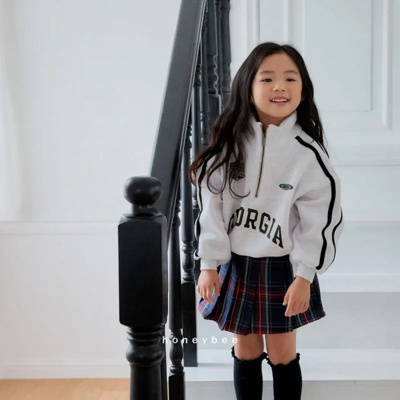 Honeybee - Korean Children Fashion - #fashionkids - Tape Half Zip-up - 5
