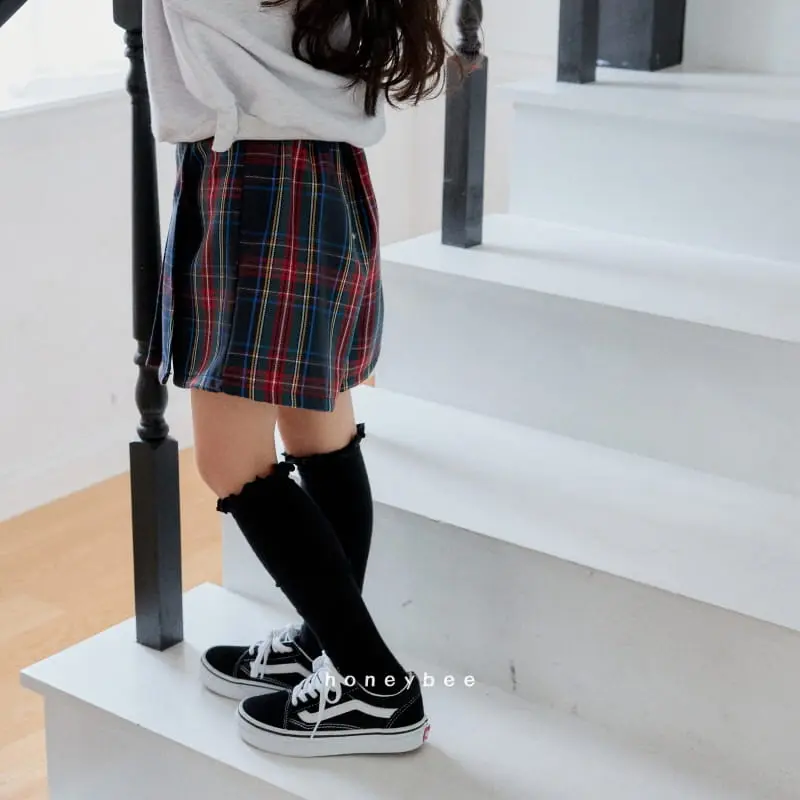 Honeybee - Korean Children Fashion - #kidzfashiontrend - Check Wrinkle Pants - 6