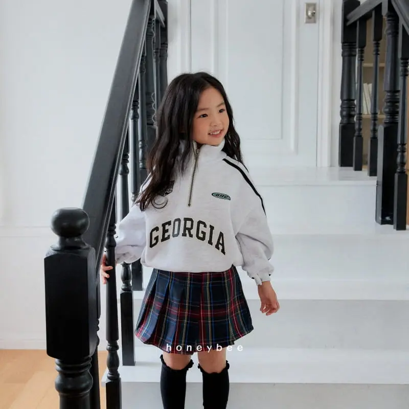 Honeybee - Korean Children Fashion - #kidzfashiontrend - Tape Half Zip-up - 8
