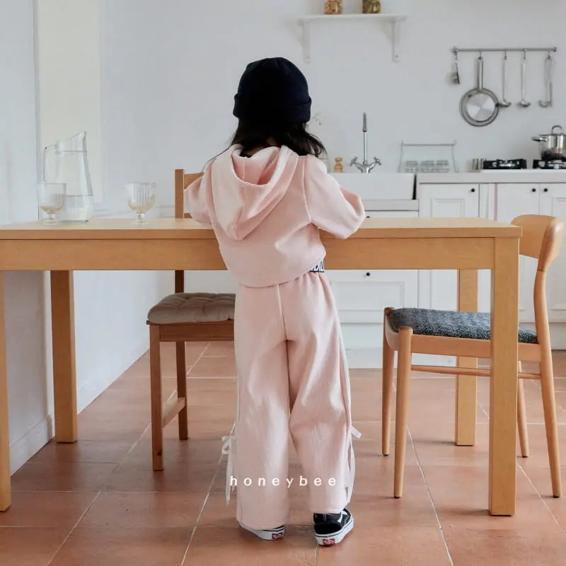 Honeybee - Korean Children Fashion - #magicofchildhood - Crop Rin Hoody Top Bottom Set - 4