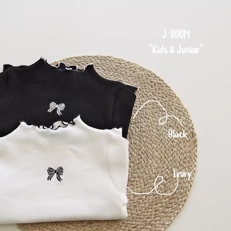 J-Room - Korean Children Fashion - #designkidswear - Ribbon Embroidery Tee - 8