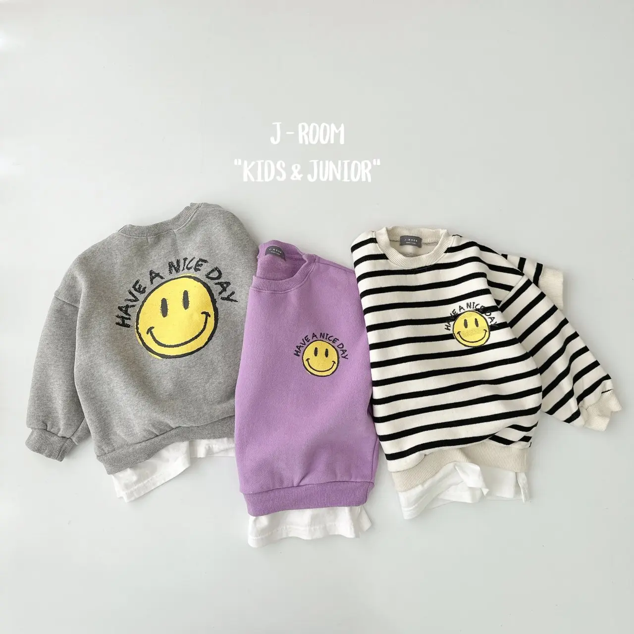 J-Room - Korean Children Fashion - #kidsshorts - Today Layered Sweatshirt