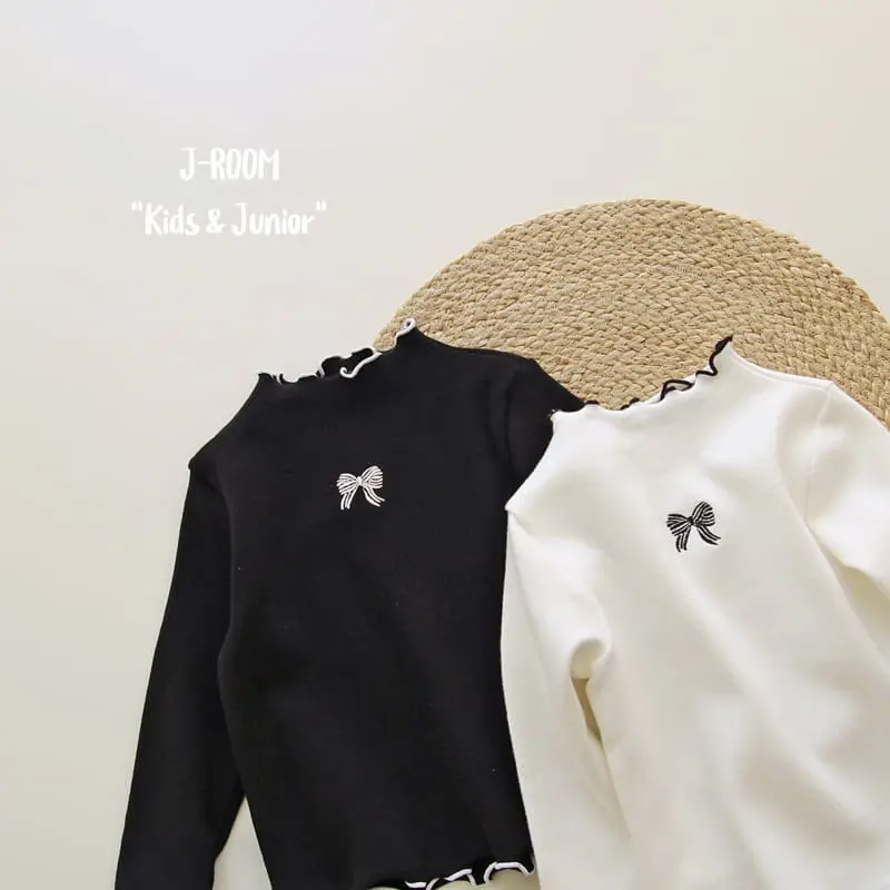 J-Room - Korean Children Fashion - #minifashionista - Ribbon Embroidery Tee - 3