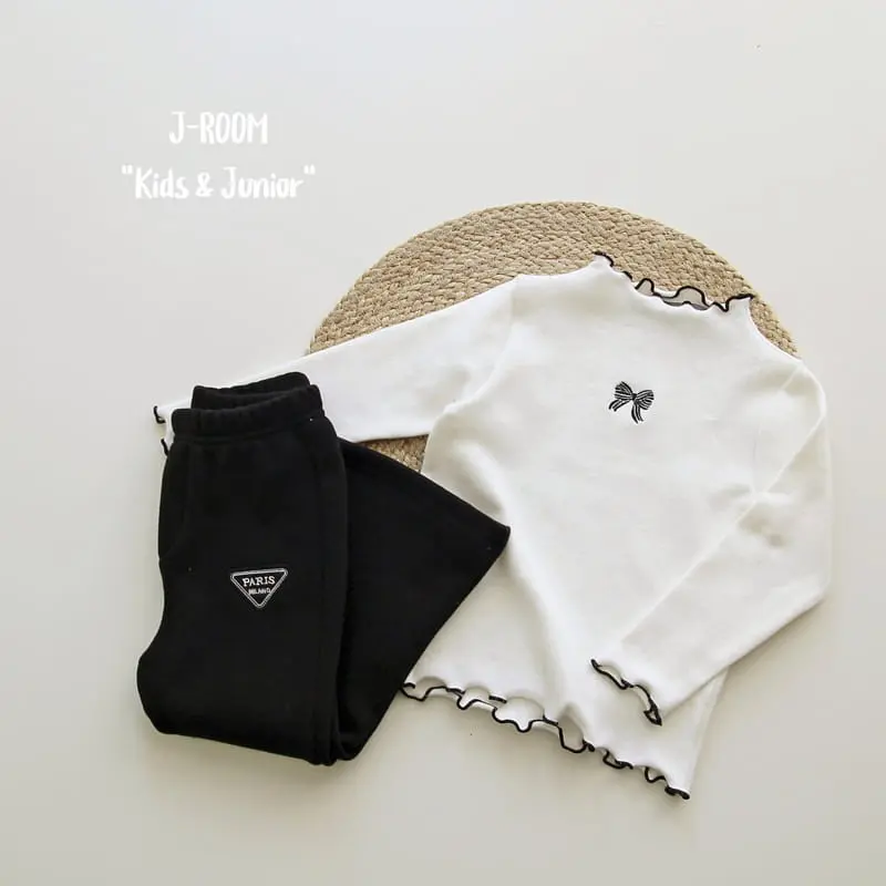 J-Room - Korean Children Fashion - #minifashionista - Ribbon Embroidery Tee - 4