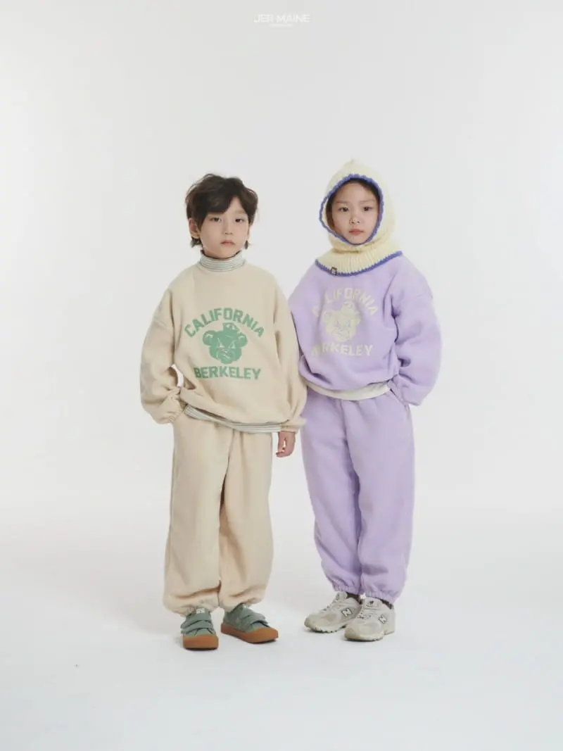 Jermaine - Korean Children Fashion - #childrensboutique - California Bear Top Bottom Set