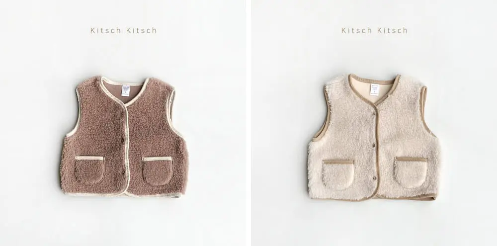 Kitsch Kitsch - Korean Children Fashion - #discoveringself - Fleece Banding Vest With Mom - 2