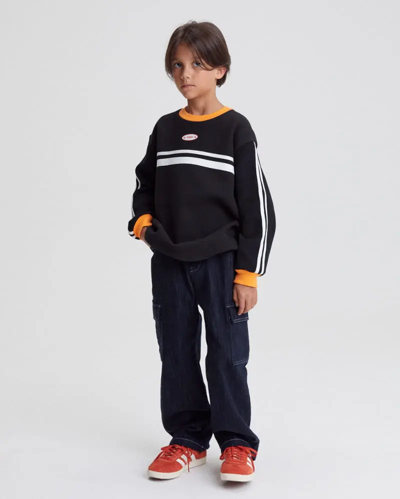 Kokoyarn - Korean Junior Fashion - #childofig - Line Tape Sweatshirt