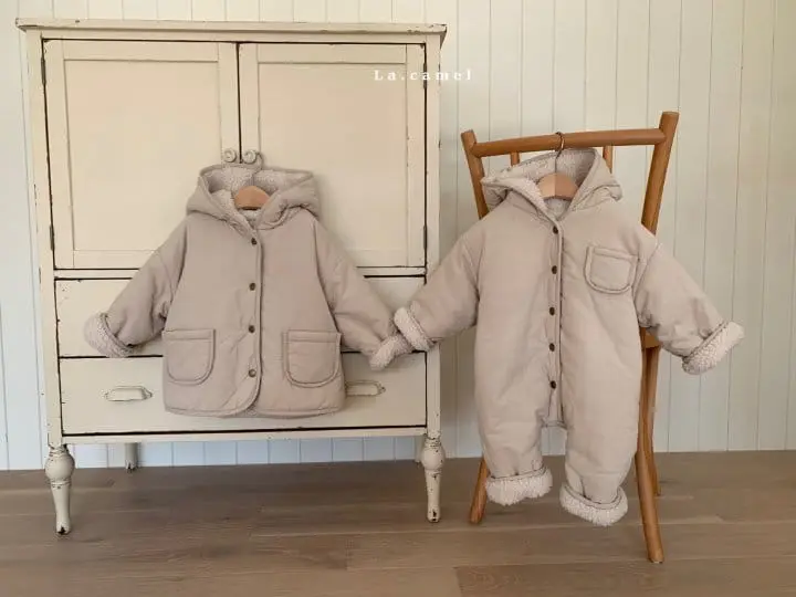 La Camel - Korean Baby Fashion - #babygirlfashion - Toy Hoody Padding Bodysuit (reversible) - 6