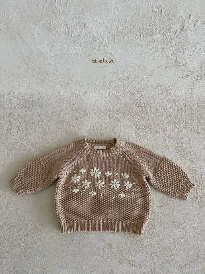 Lala - Korean Baby Fashion - #smilingbaby - Flower Path Knit Tee - 11