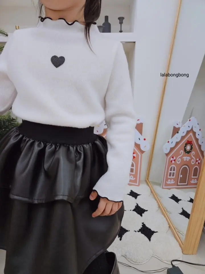 Lalabongbong - Korean Children Fashion - #childofig - Cozy Heart Tee - 2