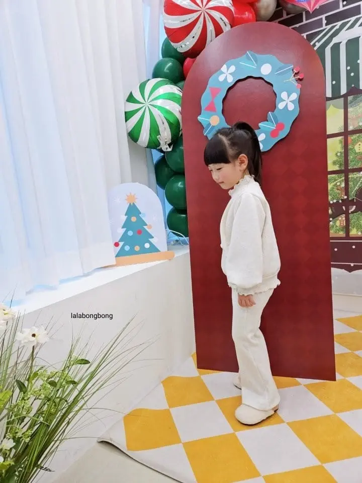 Lalabongbong - Korean Children Fashion - #childrensboutique - Cherry Ribbon Top Bottom Set - 6