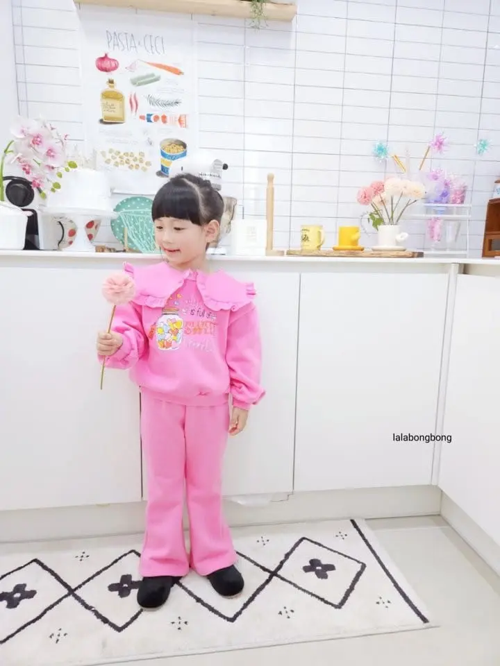 Lalabongbong - Korean Children Fashion - #fashionkids - Sweet Top Bottom Set - 8