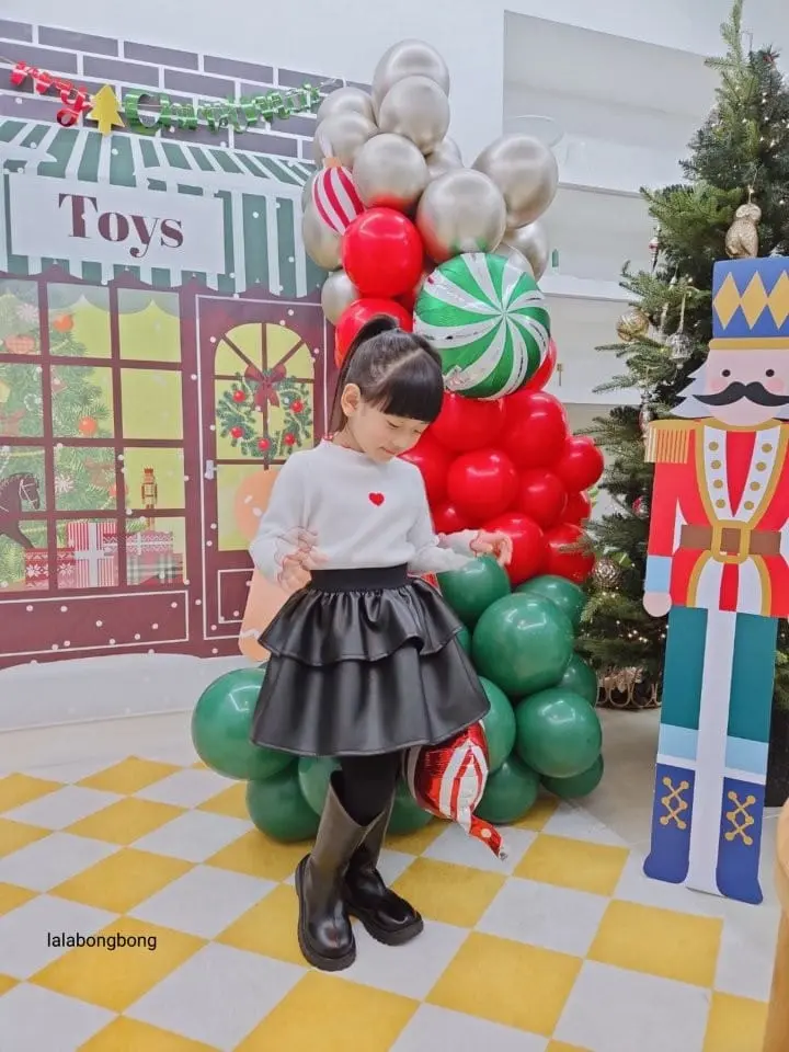 Lalabongbong - Korean Children Fashion - #fashionkids - Cozy Heart Tee - 6
