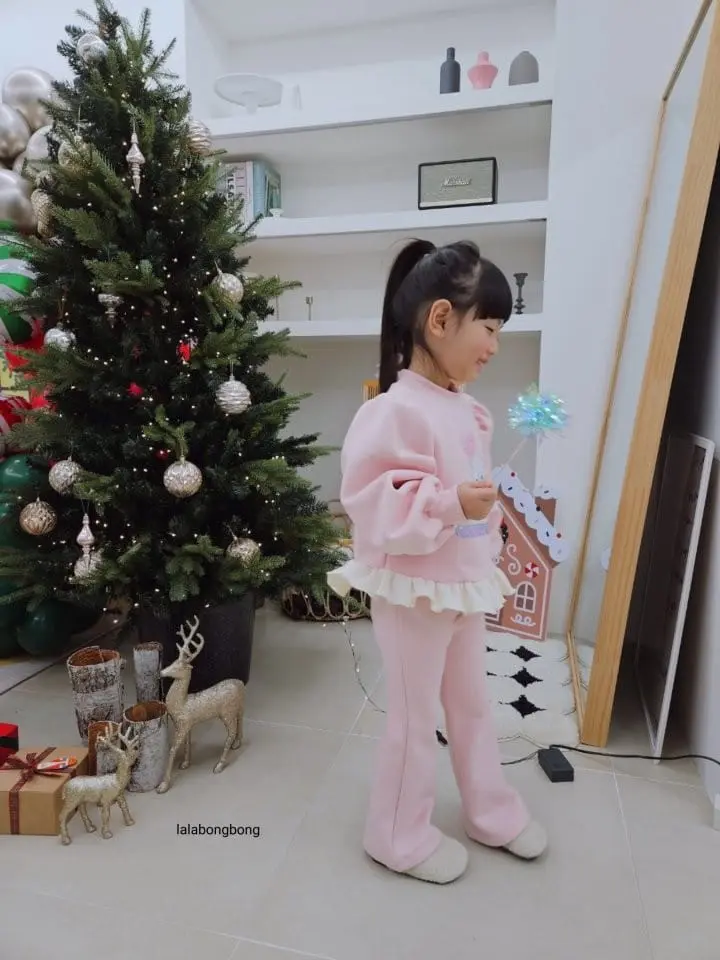 Lalabongbong - Korean Children Fashion - #todddlerfashion - Cute Bear Top Bottom Set - 3
