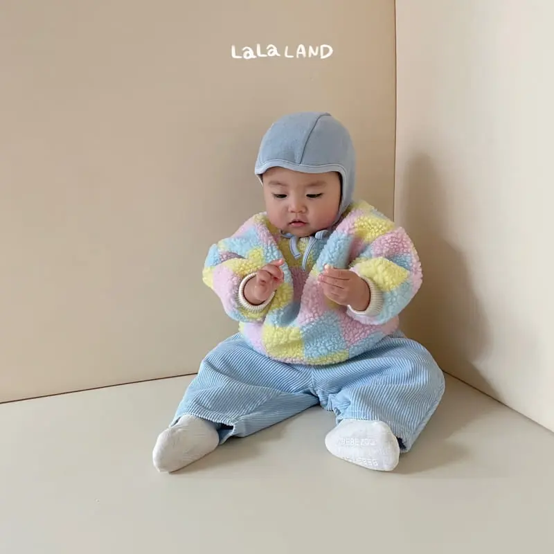 Lalaland - Korean Baby Fashion - #babyclothing - Bebe Rib Dungarees Pants - 6
