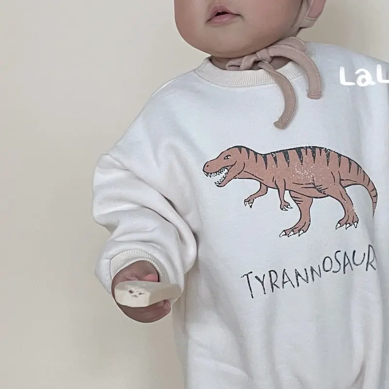 Lalaland - Korean Baby Fashion - #babyoutfit - Bebe Dino Bodysuit - 7