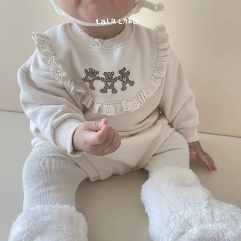 Lalaland - Korean Baby Fashion - #babyoutfit - Bebe Bear Vely Bodysuit - 5
