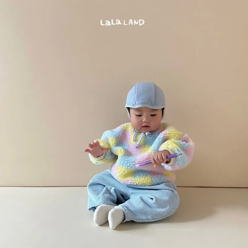 Lalaland - Korean Baby Fashion - #onlinebabyshop - Bebe Rib Dungarees Pants - 2
