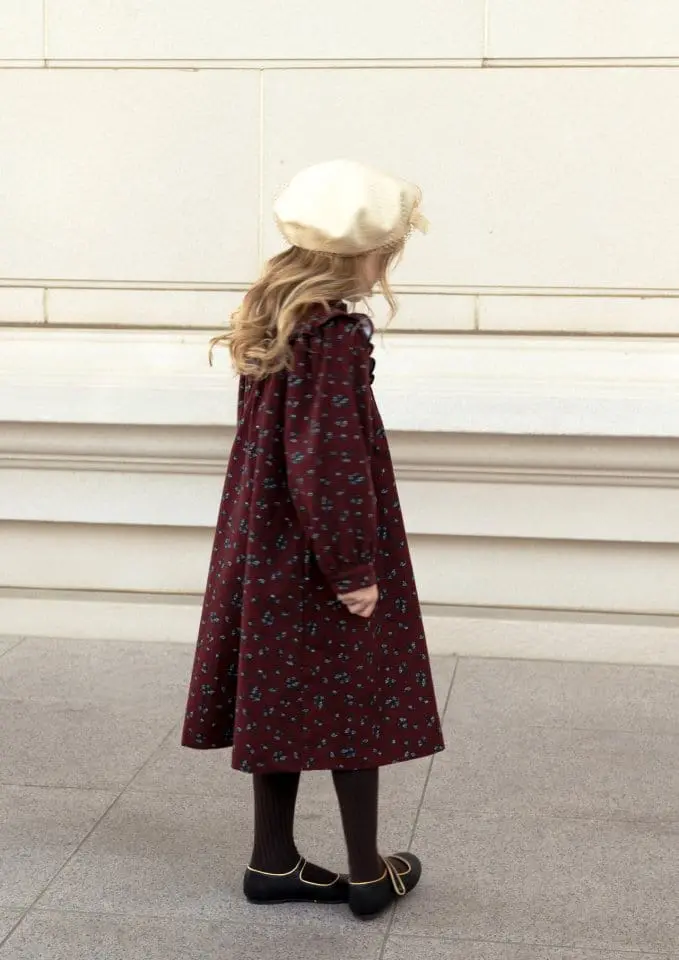 Le Bev - Korean Children Fashion - #Kfashion4kids - Burgundy One-piece - 2