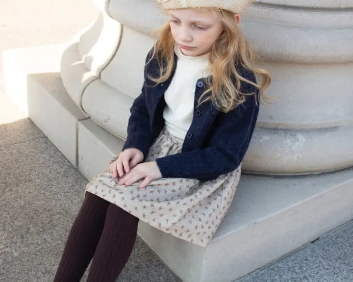 Le Bev - Korean Children Fashion - #prettylittlegirls - Corduroy Florak Skirt - 4