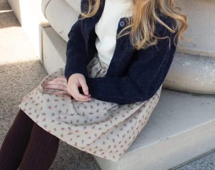 Le Bev - Korean Children Fashion - #childofig - Corduroy Florak Skirt - 5