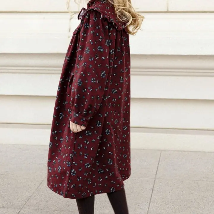 Le Bev - Korean Children Fashion - #littlefashionista - Burgundy One-piece - 3