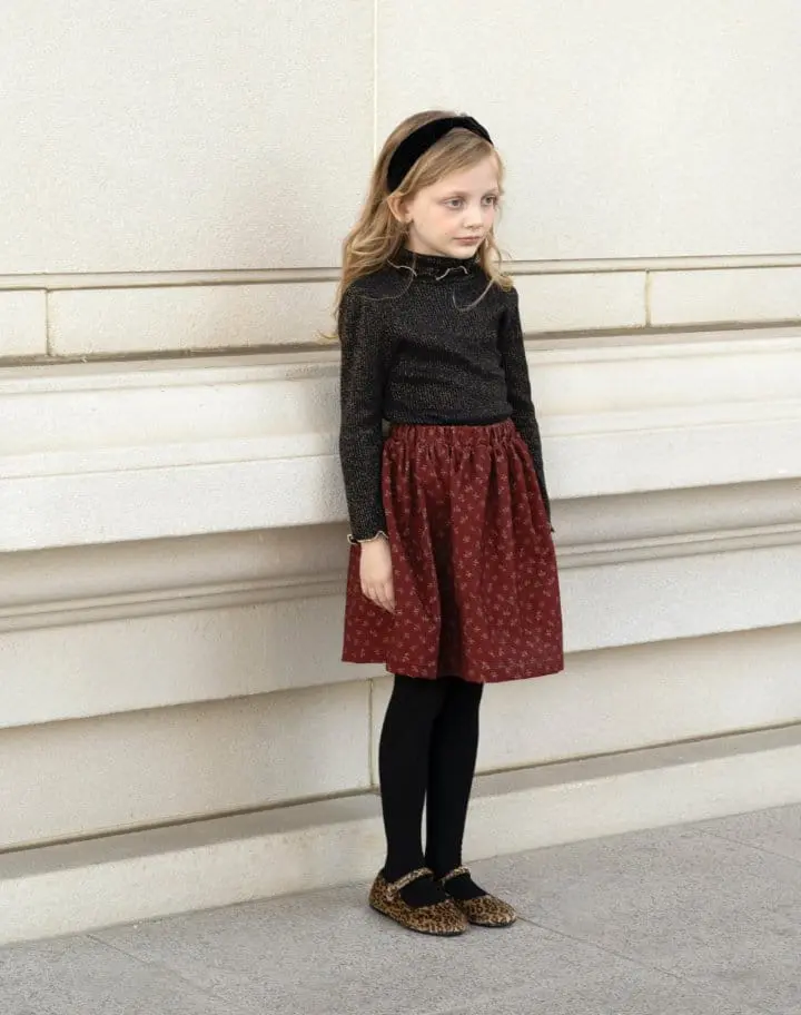 Le Bev - Korean Children Fashion - #prettylittlegirls - Gold Muffler Tee