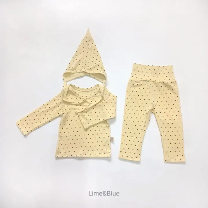 Lime & Blue - Korean Baby Fashion - #babyboutiqueclothing - Heart Vest Baby Set with Hat - 4