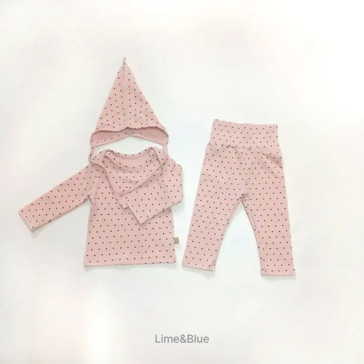Lime & Blue - Korean Baby Fashion - #babyfashion - Heart Vest Baby Set with Hat - 5
