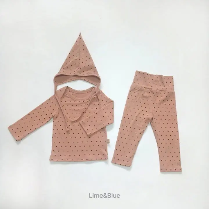 Lime & Blue - Korean Baby Fashion - #babyfever - Heart Vest Baby Set with Hat - 6
