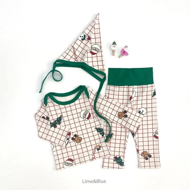 Lime & Blue - Korean Baby Fashion - #babyfashion - Merry Christmas Baby Set - 4