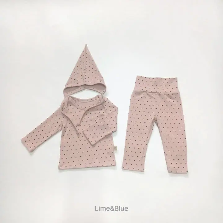 Lime & Blue - Korean Baby Fashion - #babygirlfashion - Heart Vest Baby Set with Hat - 7