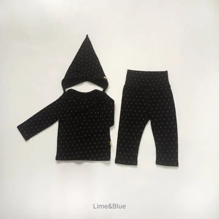 Lime & Blue - Korean Baby Fashion - #babyoninstagram - Heart Vest Baby Set with Hat - 9