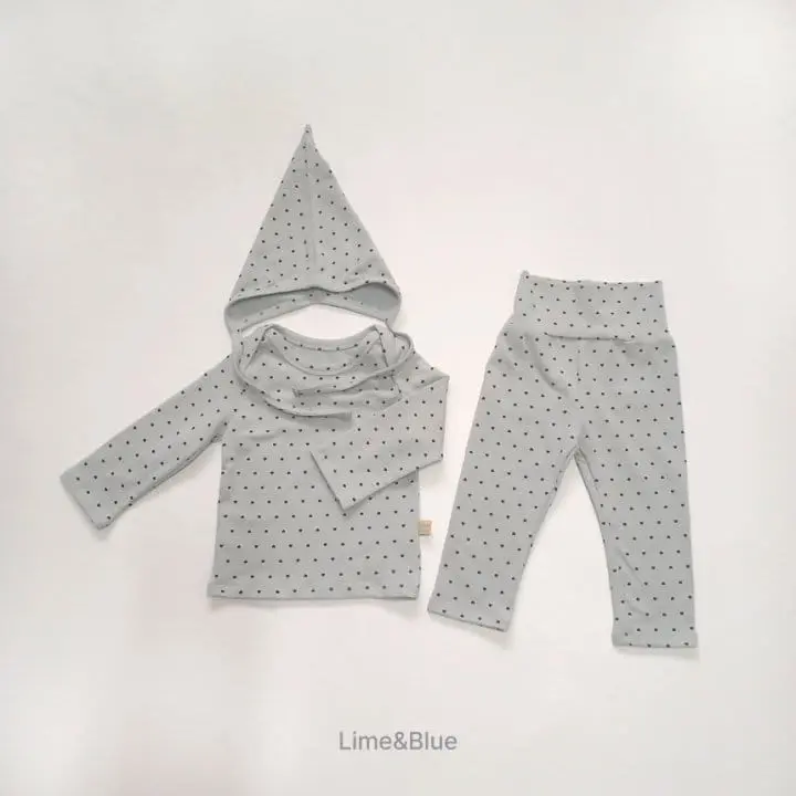 Lime & Blue - Korean Baby Fashion - #babyootd - Heart Vest Baby Set with Hat - 10