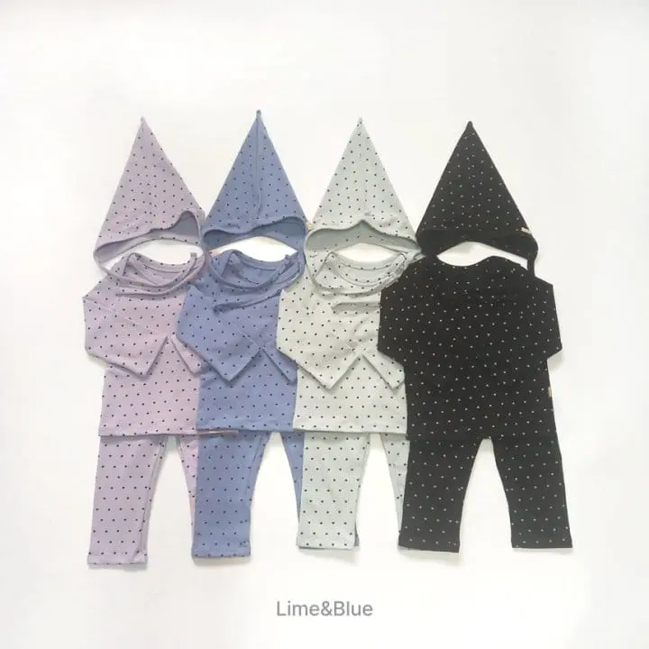 Lime & Blue - Korean Baby Fashion - #smilingbaby - Heart Vest Baby Set with Hat