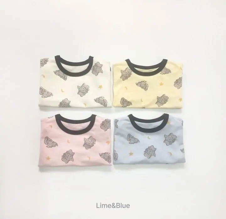 Lime & Blue - Korean Children Fashion - #Kfashion4kids - Love Elephant Easywear - 6